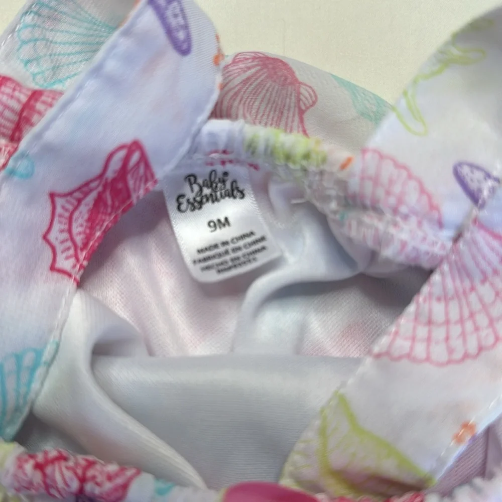 Baby Essentials Set of Three Baby Onesies size 9 months  - Pink, White, and Blue